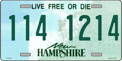 NH license plate 1141214