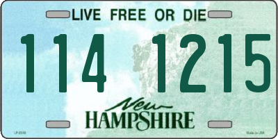 NH license plate 1141215