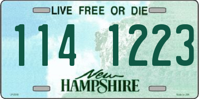 NH license plate 1141223