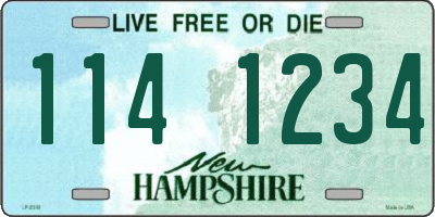 NH license plate 1141234