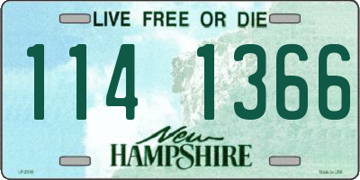 NH license plate 1141366