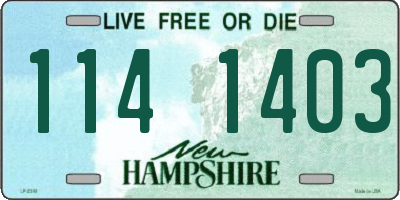 NH license plate 1141403