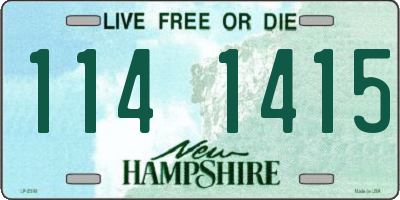 NH license plate 1141415