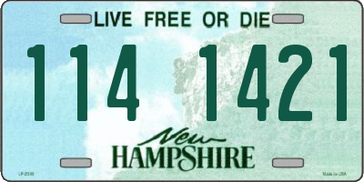 NH license plate 1141421