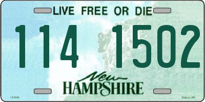 NH license plate 1141502