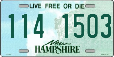 NH license plate 1141503