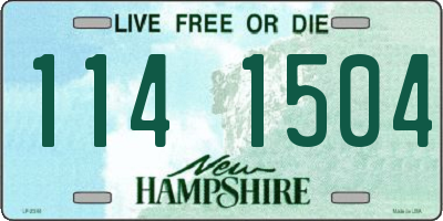 NH license plate 1141504