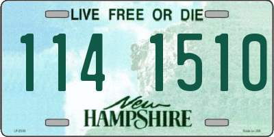NH license plate 1141510