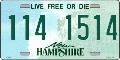 NH license plate 1141514