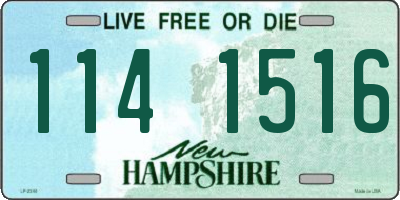 NH license plate 1141516