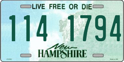 NH license plate 1141794