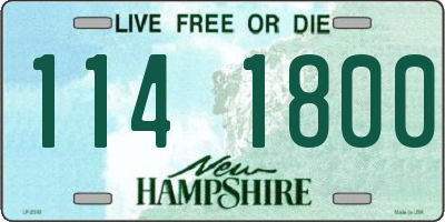 NH license plate 1141800