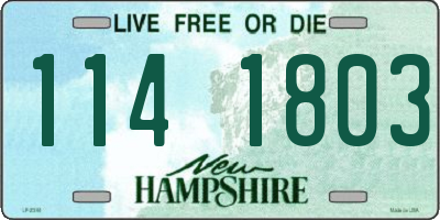 NH license plate 1141803