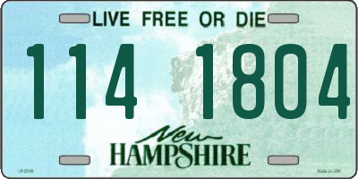 NH license plate 1141804