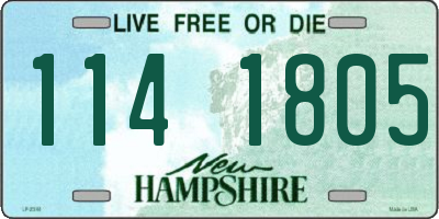 NH license plate 1141805