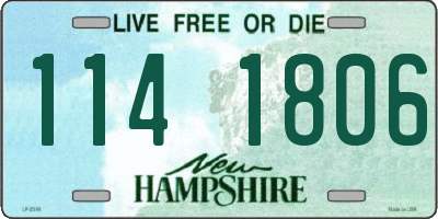 NH license plate 1141806