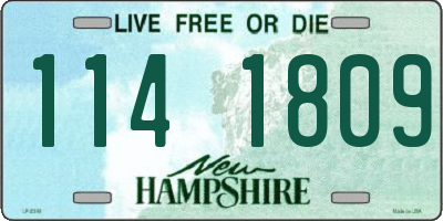 NH license plate 1141809