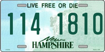 NH license plate 1141810