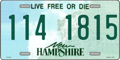 NH license plate 1141815