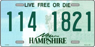 NH license plate 1141821