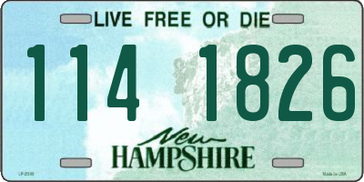 NH license plate 1141826