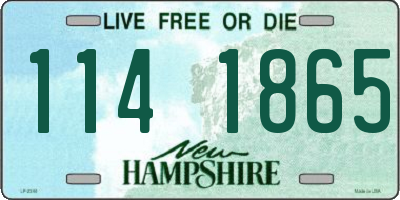 NH license plate 1141865
