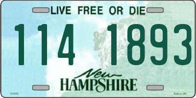 NH license plate 1141893