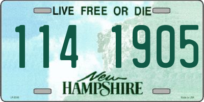 NH license plate 1141905