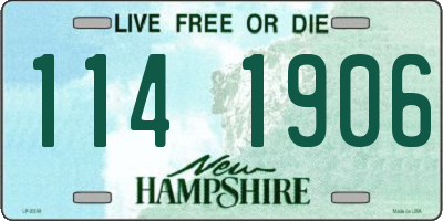 NH license plate 1141906