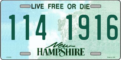 NH license plate 1141916