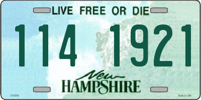 NH license plate 1141921