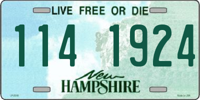 NH license plate 1141924