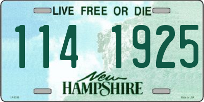 NH license plate 1141925