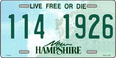 NH license plate 1141926