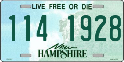 NH license plate 1141928