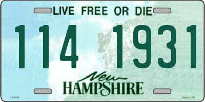 NH license plate 1141931