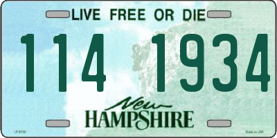 NH license plate 1141934