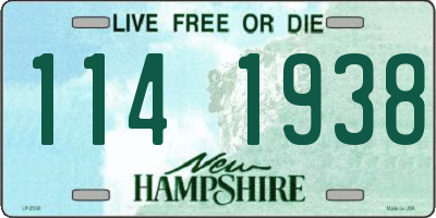 NH license plate 1141938