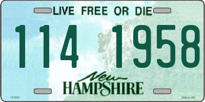 NH license plate 1141958