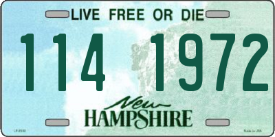 NH license plate 1141972