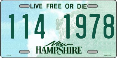 NH license plate 1141978