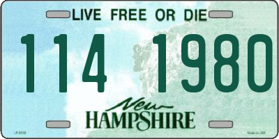 NH license plate 1141980
