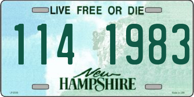 NH license plate 1141983