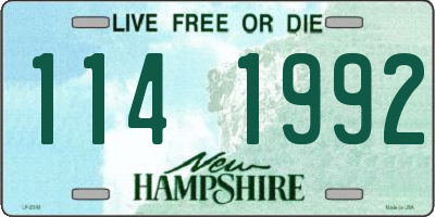 NH license plate 1141992