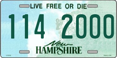 NH license plate 1142000