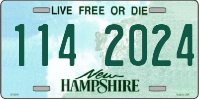 NH license plate 1142024