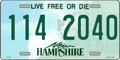 NH license plate 1142040