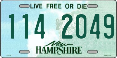 NH license plate 1142049