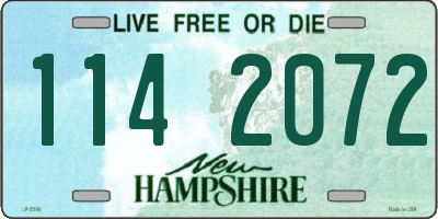 NH license plate 1142072