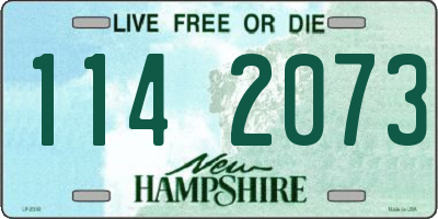 NH license plate 1142073